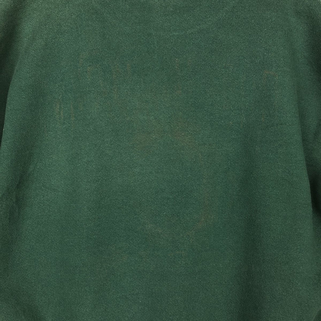 80s-90'S Adidas Trefoil Logo Sweatshirt, Made in USA, Men's XL equivalent, Vintage polyester green type Vintage Second Hand