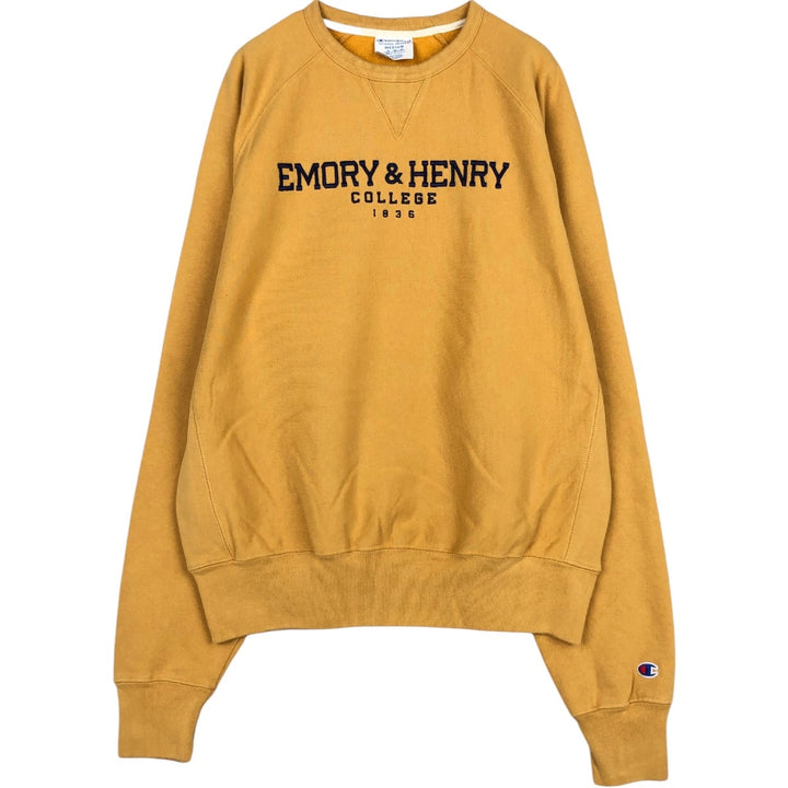 Champion REVERSE WEAVE Reverse Weave College Sweatshirt Trainer Men's M size cotton yellow type Vintage Second Hand