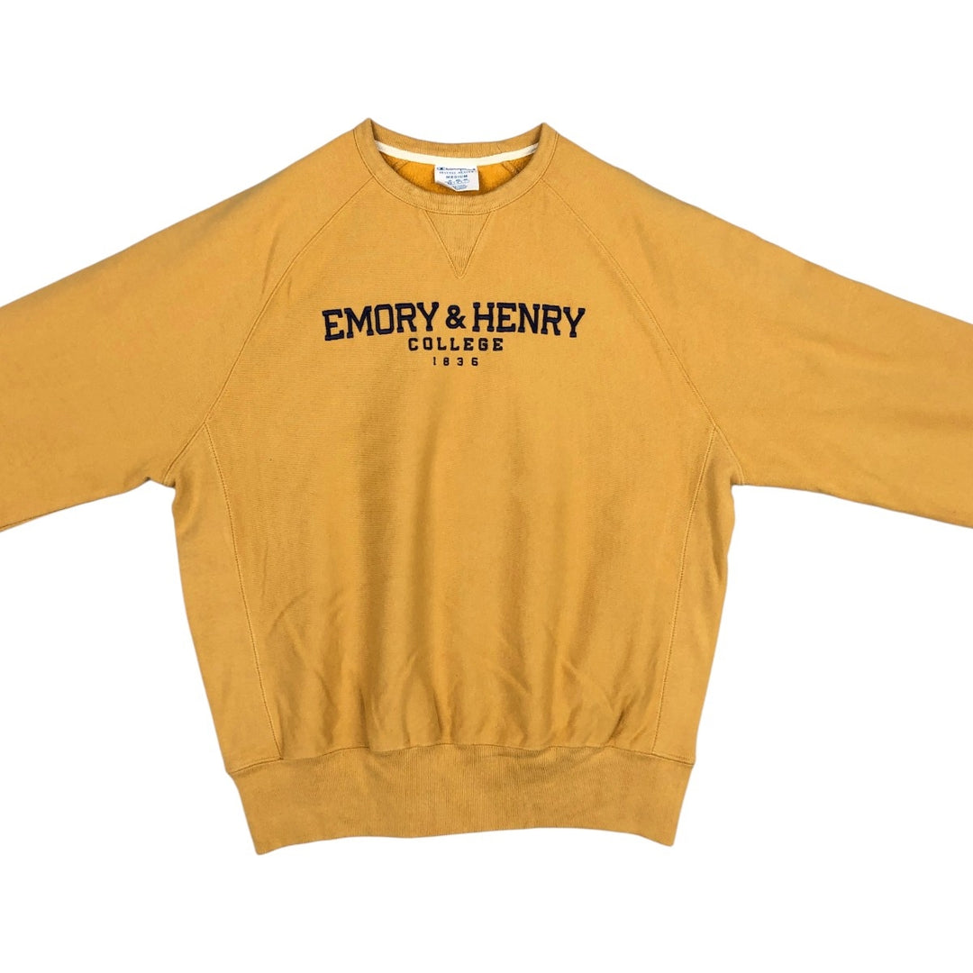 Champion REVERSE WEAVE Reverse Weave College Sweatshirt Trainer Men's M size cotton yellow type Vintage Second Hand