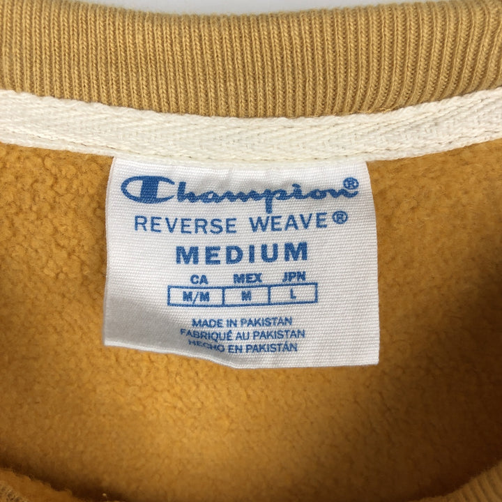 Champion REVERSE WEAVE Reverse Weave College Sweatshirt Trainer Men's M size cotton yellow type Vintage Second Hand