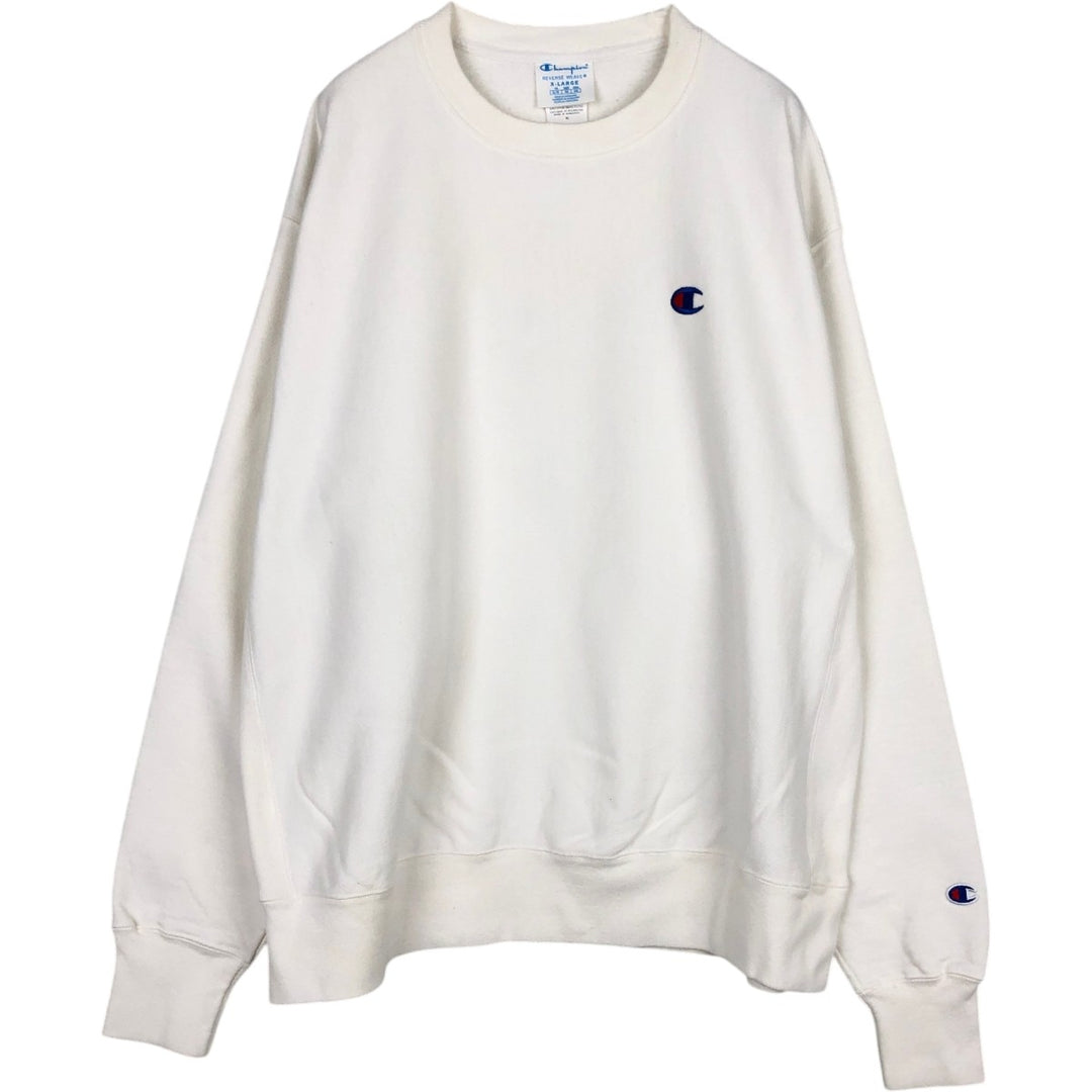 Champion REVERSE WEAVE Reverse Weave One-Point Logo Sweatshirt, Men's XL cotton white type Vintage Second Hand