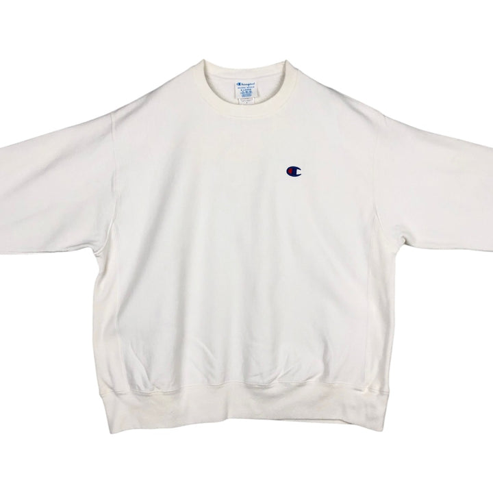 Champion REVERSE WEAVE Reverse Weave One-Point Logo Sweatshirt, Men's XL cotton white type Vintage Second Hand