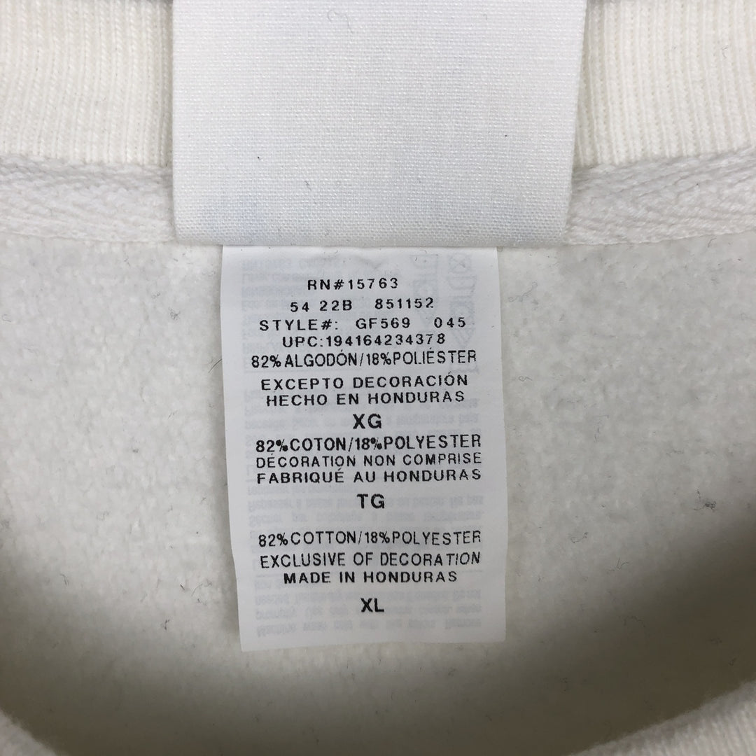 Champion REVERSE WEAVE Reverse Weave One-Point Logo Sweatshirt, Men's XL cotton white type Vintage Second Hand