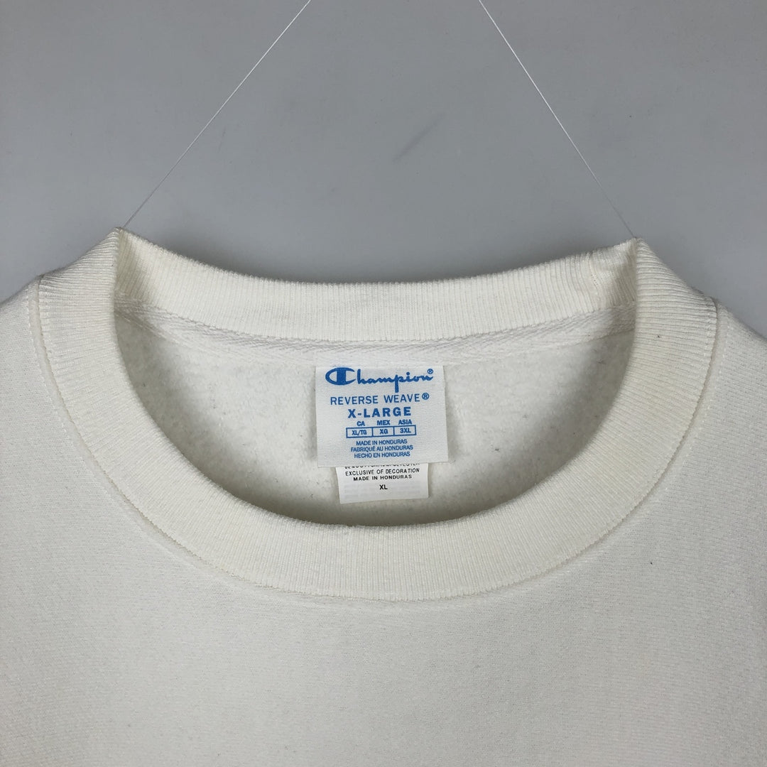 Champion REVERSE WEAVE Reverse Weave One-Point Logo Sweatshirt, Men's XL cotton white type Vintage Second Hand