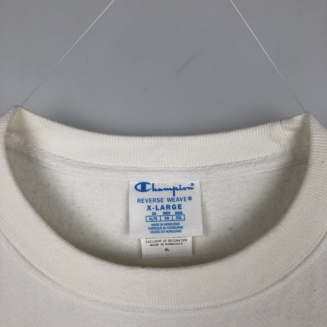 Champion REVERSE WEAVE Reverse Weave One-Point Logo Sweatshirt, Men's XL cotton white type Vintage Second Hand