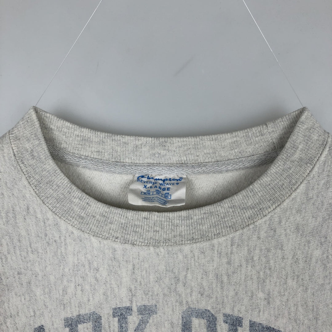 Champion REVERSE WEAVE Reverse Weave Printed Sweatshirt Trainer Men's XL cotton gray type Vintage Second Hand
