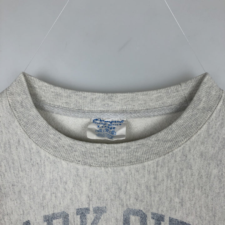 Champion REVERSE WEAVE Reverse Weave Printed Sweatshirt Trainer Men's XL cotton gray type Vintage Second Hand