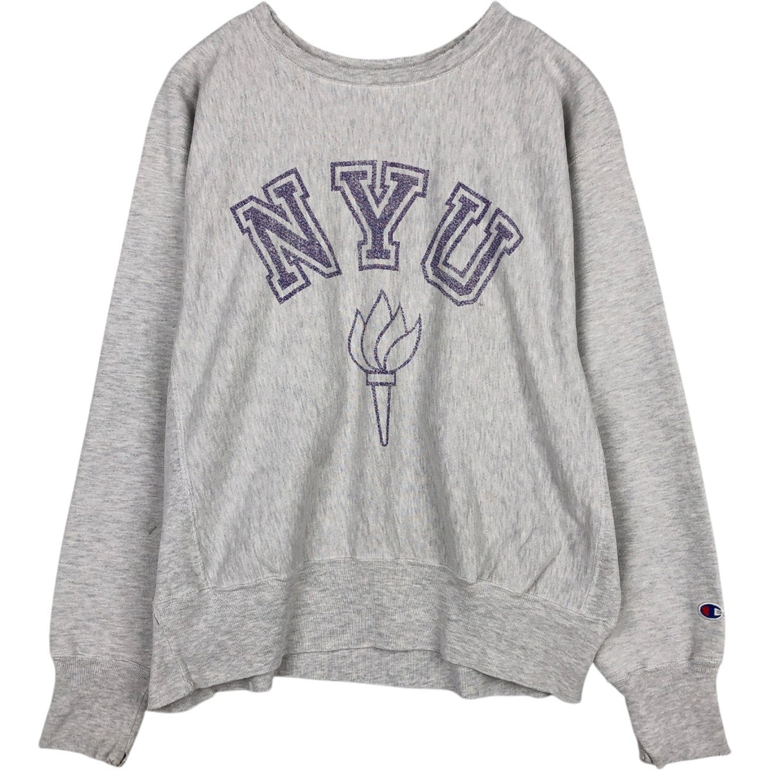 2000'S Champion Reverse Weave College Sweatshirt, Men's Size L cotton gray type Vintage Second Hand