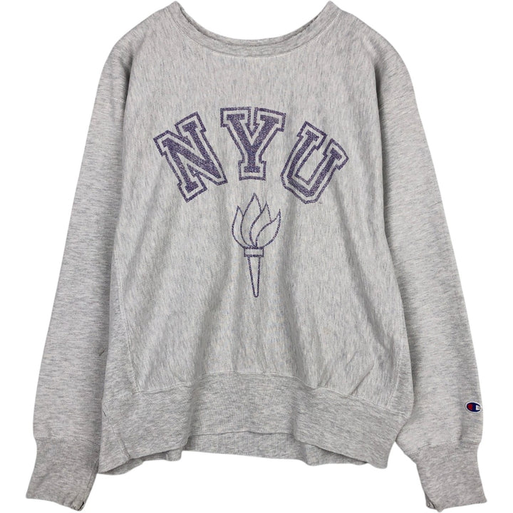 2000'S Champion Reverse Weave College Sweatshirt, Men's Size L cotton gray type Vintage Second Hand
