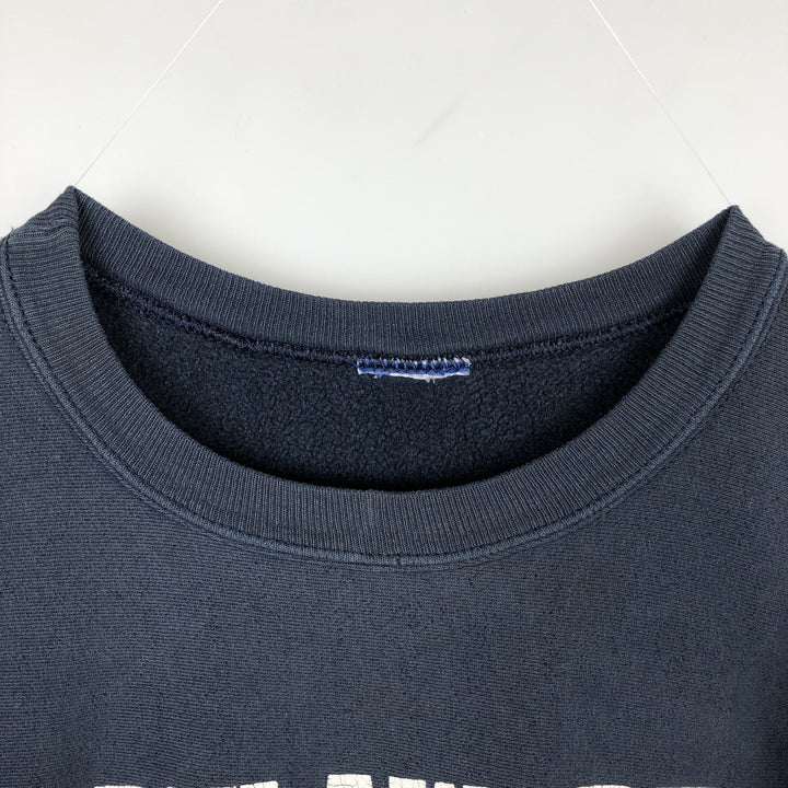 Champion REVERSE WEAVE Reverse Weave Printed Sweatshirt Trainer Men's L size unclear navy blue type Vintage Second Hand