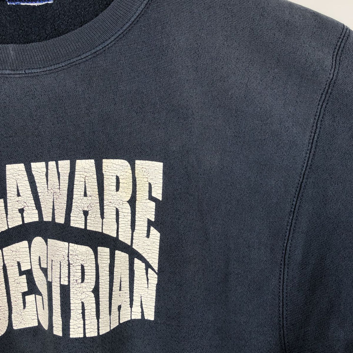 Champion REVERSE WEAVE Reverse Weave Printed Sweatshirt Trainer Men's L size unclear navy blue type Vintage Second Hand