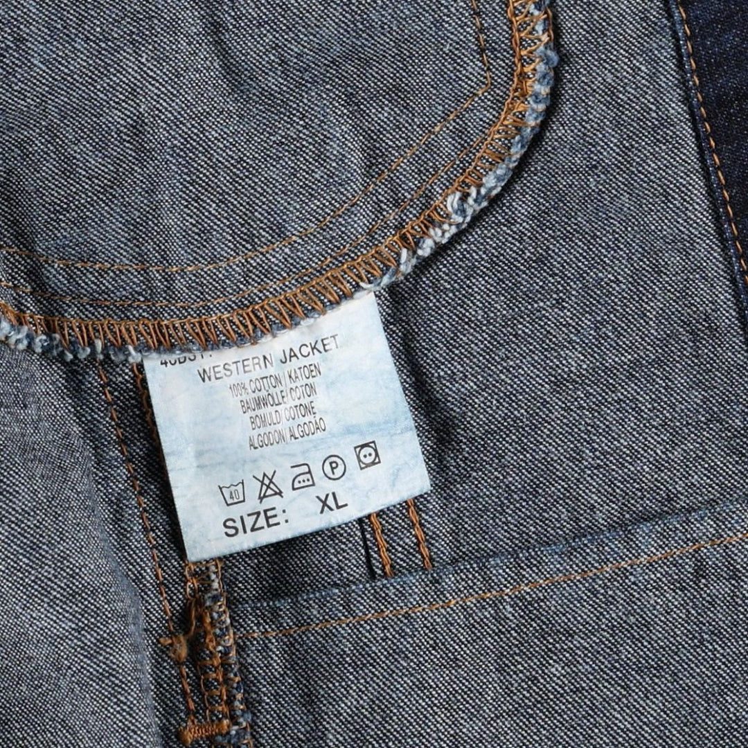 Wrangler HERO Western Jacket Denim Jacket G-Jean Men's XL equivalent cotton navy blue type Vintage Second Hand