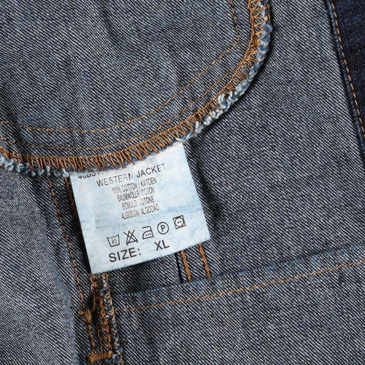 Wrangler HERO Western Jacket Denim Jacket G-Jean Men's XL equivalent cotton navy blue type Vintage Second Hand