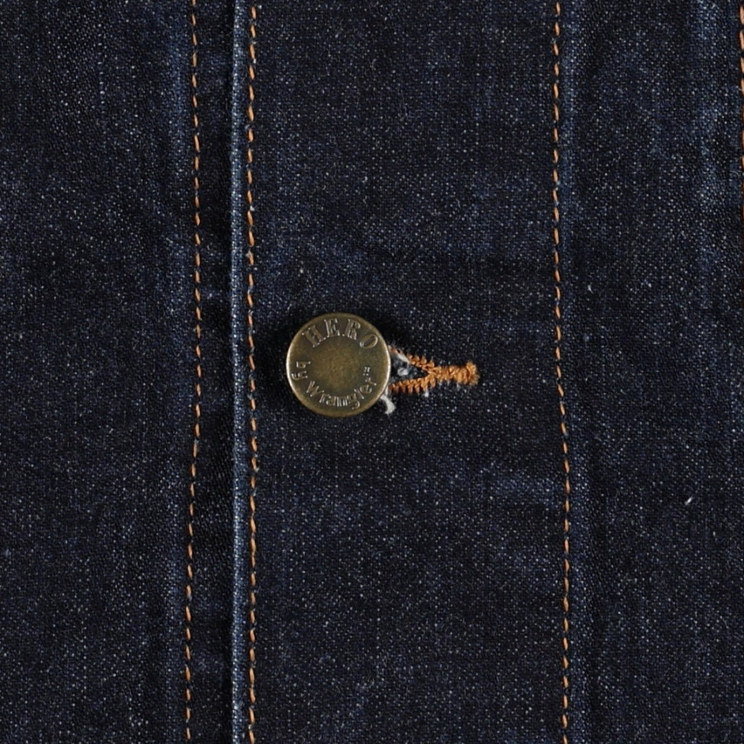 Wrangler HERO Western Jacket Denim Jacket G-Jean Men's XL equivalent cotton navy blue type Vintage Second Hand