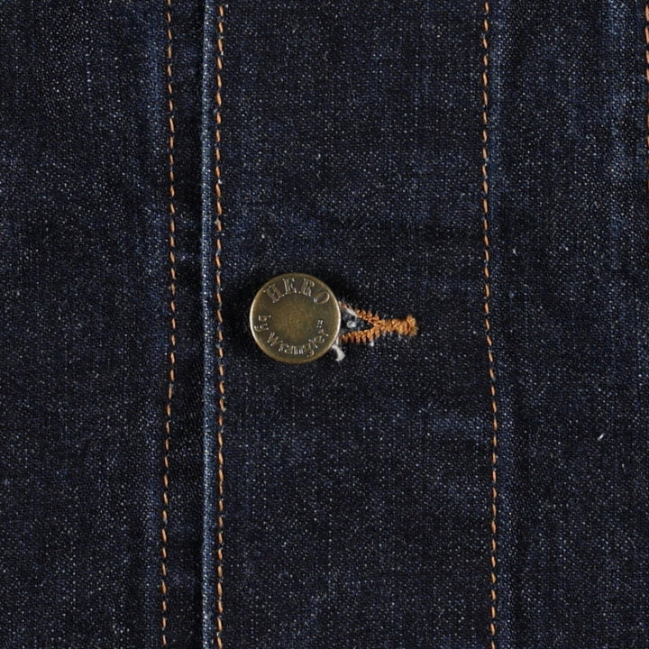 Wrangler HERO Western Jacket Denim Jacket G-Jean Men's XL equivalent cotton navy blue type Vintage Second Hand