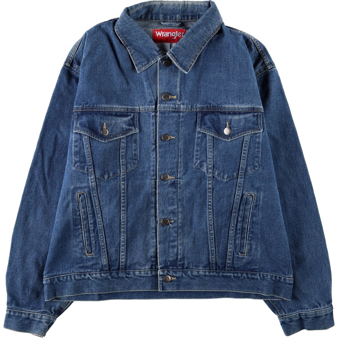 90'S Wrangler HERO denim jacket, men's size XL. cotton blue type Vintage Second Hand