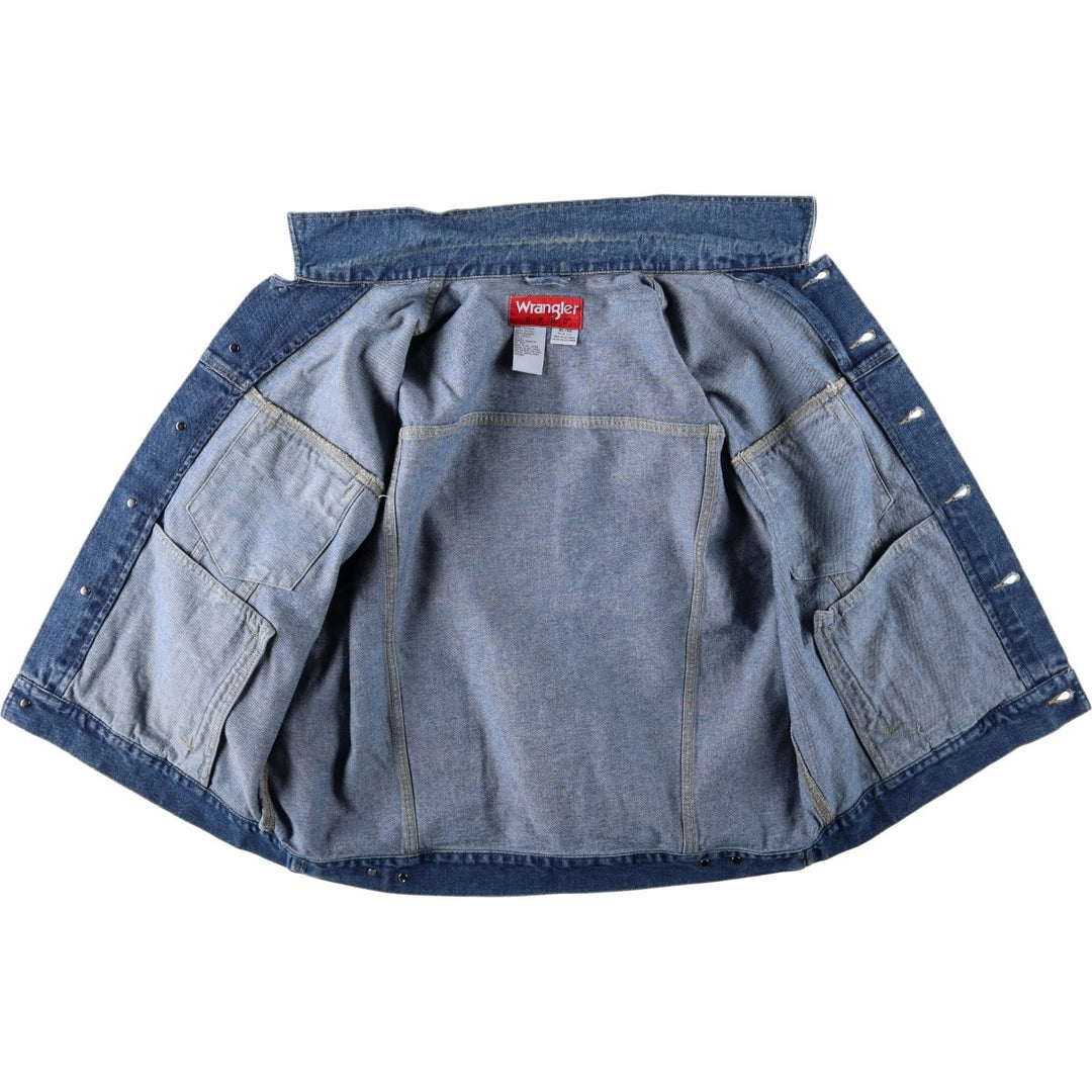90'S Wrangler HERO denim jacket, men's size XL. cotton blue type Vintage Second Hand