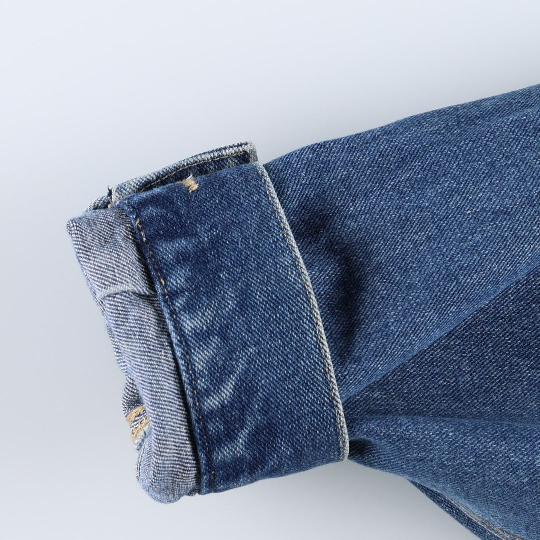 90'S Wrangler HERO denim jacket, men's size XL. cotton blue type Vintage Second Hand
