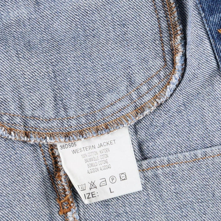 Wrangler HERO Western Jacket Denim Jacket G-Jean Men's Size L cotton blue type Vintage Second Hand