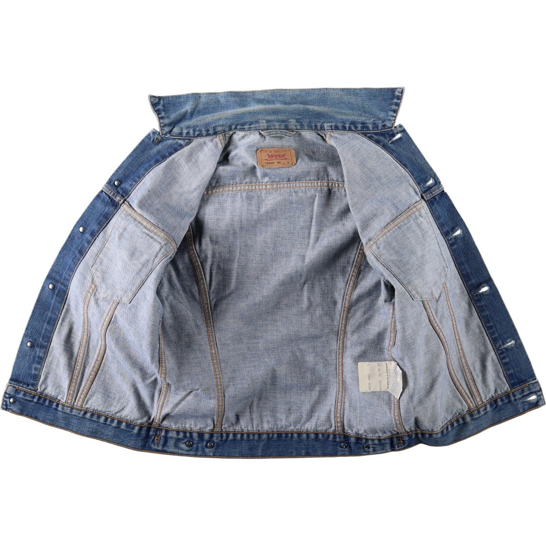 2000'S Levi's 70500-0414 Euro Model Denim Jacket, Men's Size L cotton blue type Vintage Second Hand