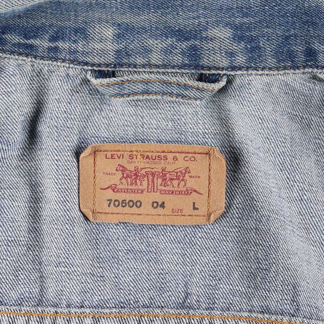2000'S Levi's 70500-0414 Euro Model Denim Jacket, Men's Size L cotton blue type Vintage Second Hand