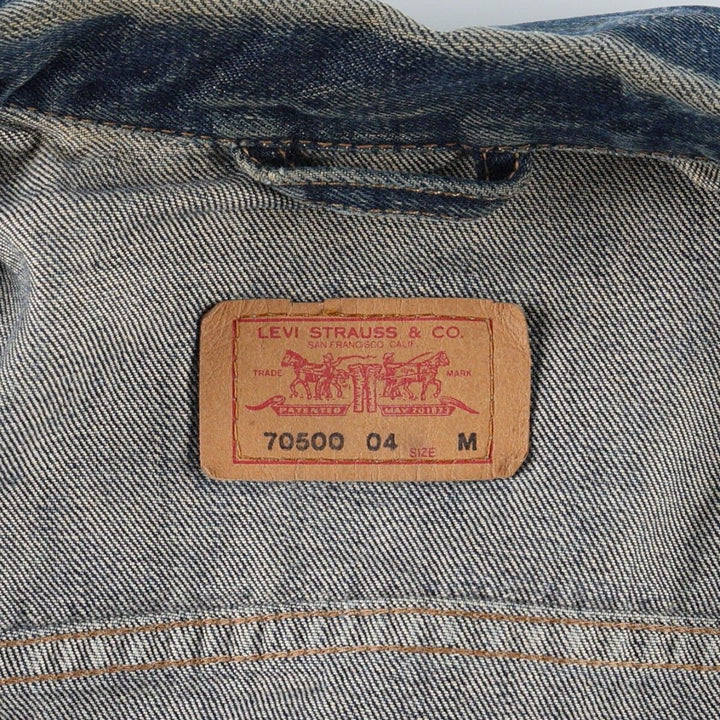1990'S Levi's 70500-0401 Euro Model Denim Jacket (Men's Size M equivalent) Vintage cotton navy blue type Vintage Second Hand