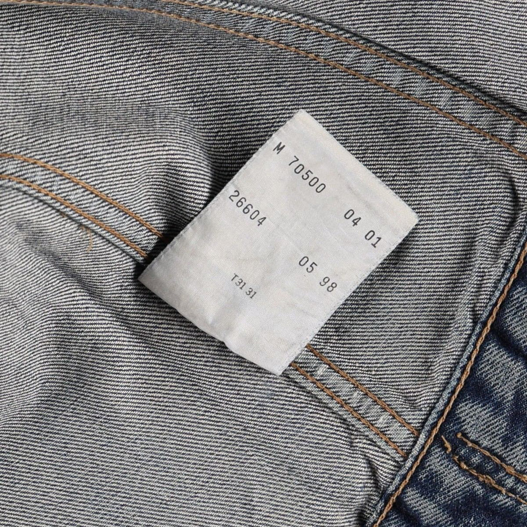 1990'S Levi's 70500-0401 Euro Model Denim Jacket (Men's Size M equivalent) Vintage cotton navy blue type Vintage Second Hand