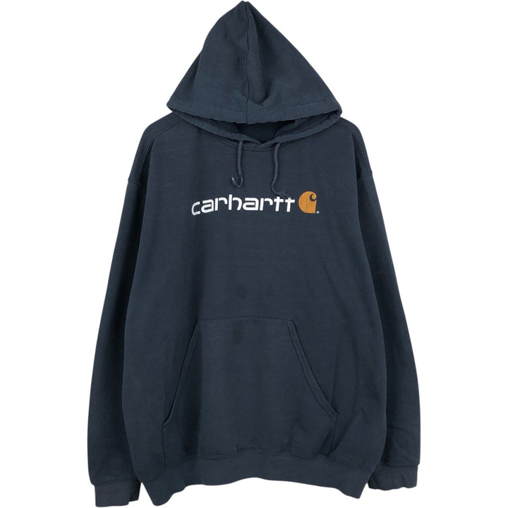 Carhartt Men's XXL Pullover Hoodie unclear navy blue type Vintage Second Hand