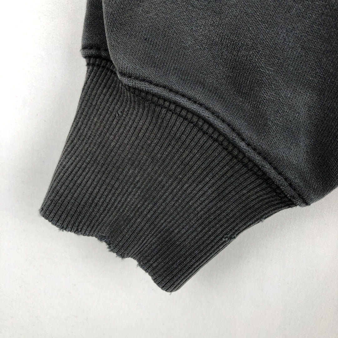 Carhartt ORIGINAL FIT sweatshirt half zip hoodie, men's size L cotton Charcoal Vintage Second Hand