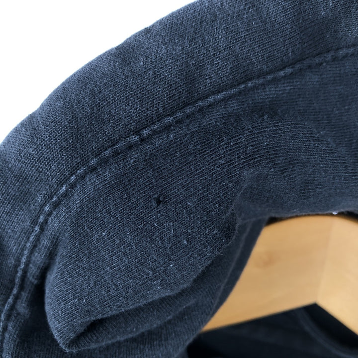 Carhartt ORIGINAL FIT sweatshirt half zip hoodie, men's size L cotton Charcoal Vintage Second Hand