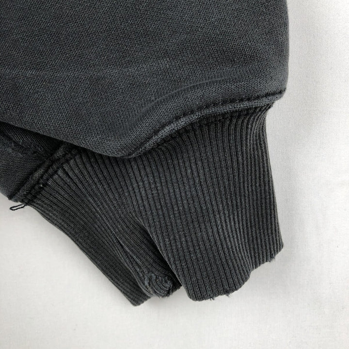 Carhartt ORIGINAL FIT sweatshirt half zip hoodie, men's size L cotton Charcoal Vintage Second Hand