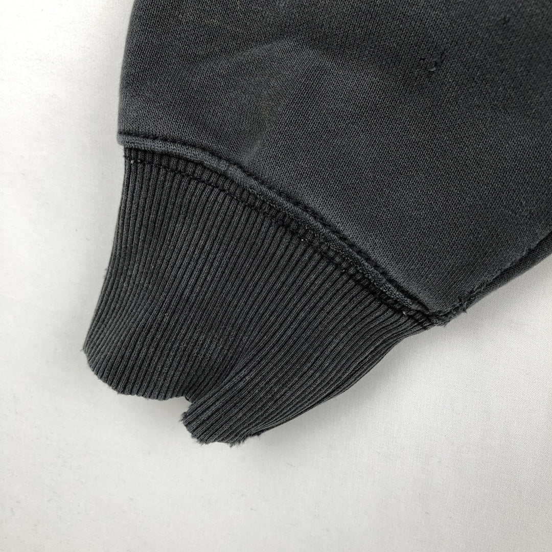 Carhartt ORIGINAL FIT sweatshirt half zip hoodie, men's size L cotton Charcoal Vintage Second Hand