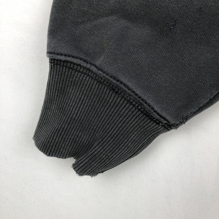 Carhartt ORIGINAL FIT sweatshirt half zip hoodie, men's size L cotton Charcoal Vintage Second Hand