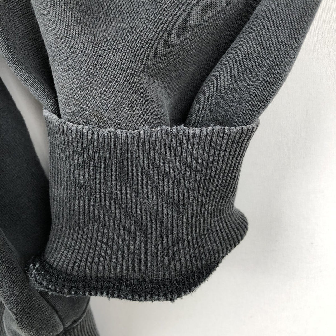 Carhartt ORIGINAL FIT sweatshirt half zip hoodie, men's size L cotton Charcoal Vintage Second Hand