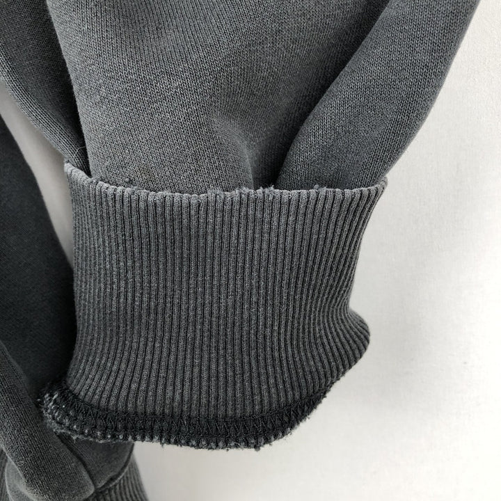 Carhartt ORIGINAL FIT sweatshirt half zip hoodie, men's size L cotton Charcoal Vintage Second Hand
