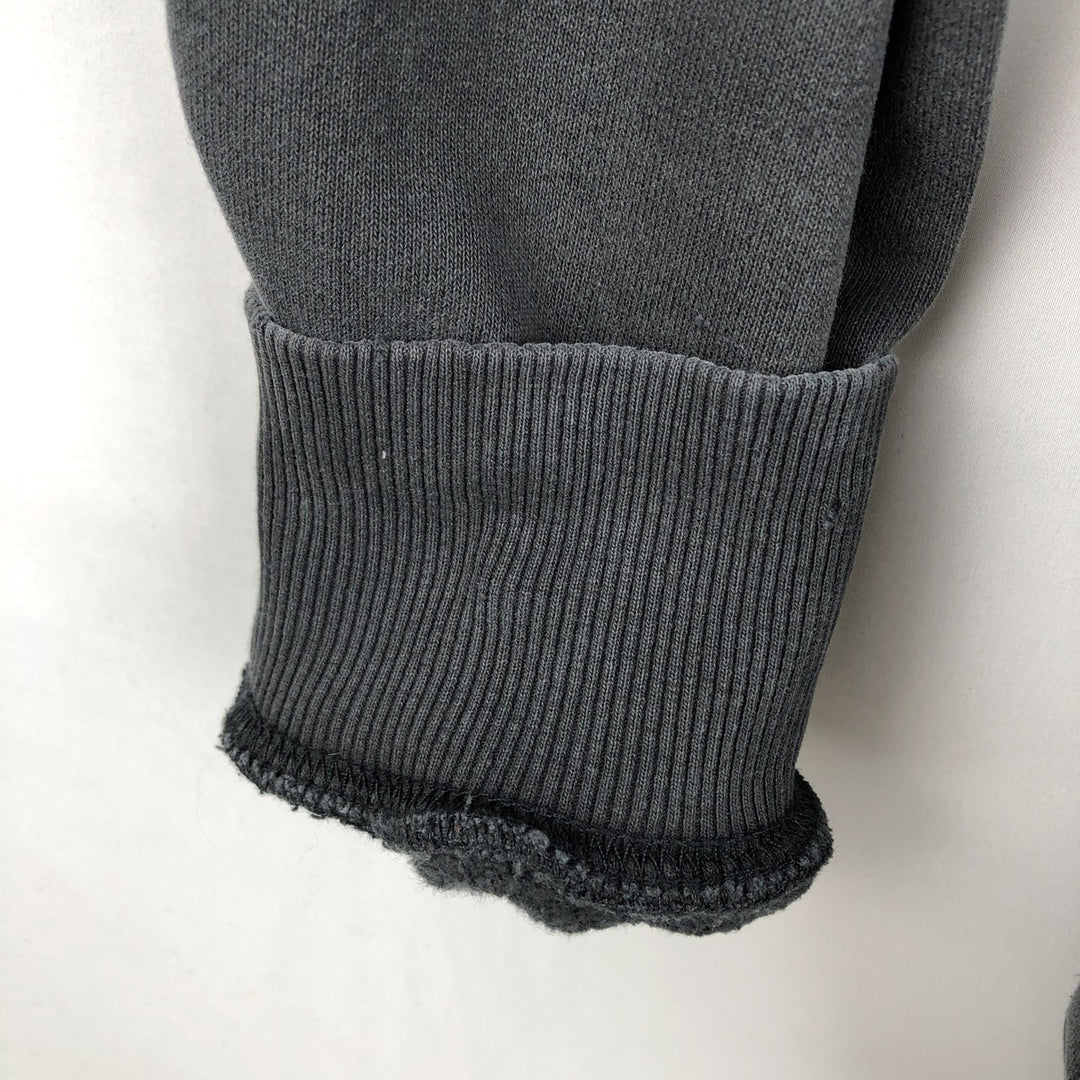Carhartt ORIGINAL FIT sweatshirt half zip hoodie, men's size L cotton Charcoal Vintage Second Hand