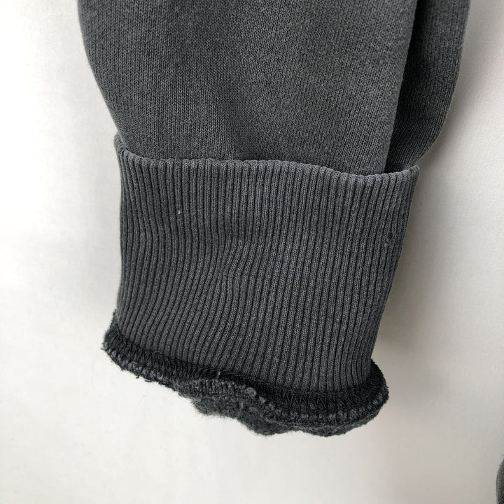 Carhartt ORIGINAL FIT sweatshirt half zip hoodie, men's size L cotton Charcoal Vintage Second Hand