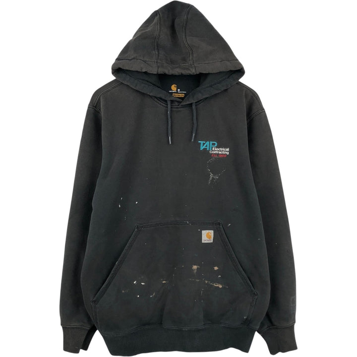 Carhartt ORIGINAL FIT sweatshirt pullover hoodie, men's size M cotton Charcoal Vintage Second Hand