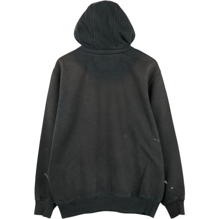 Carhartt ORIGINAL FIT sweatshirt pullover hoodie, men's size M cotton Charcoal Vintage Second Hand