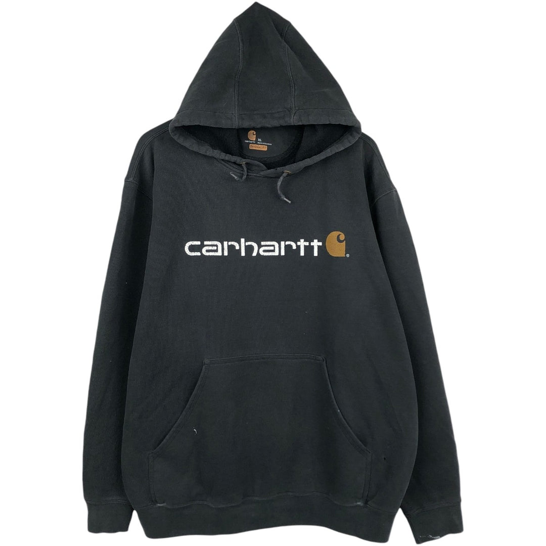 Carhartt ORIGINAL FIT sweatshirt pullover hoodie, men's XL size cotton Charcoal Vintage Second Hand