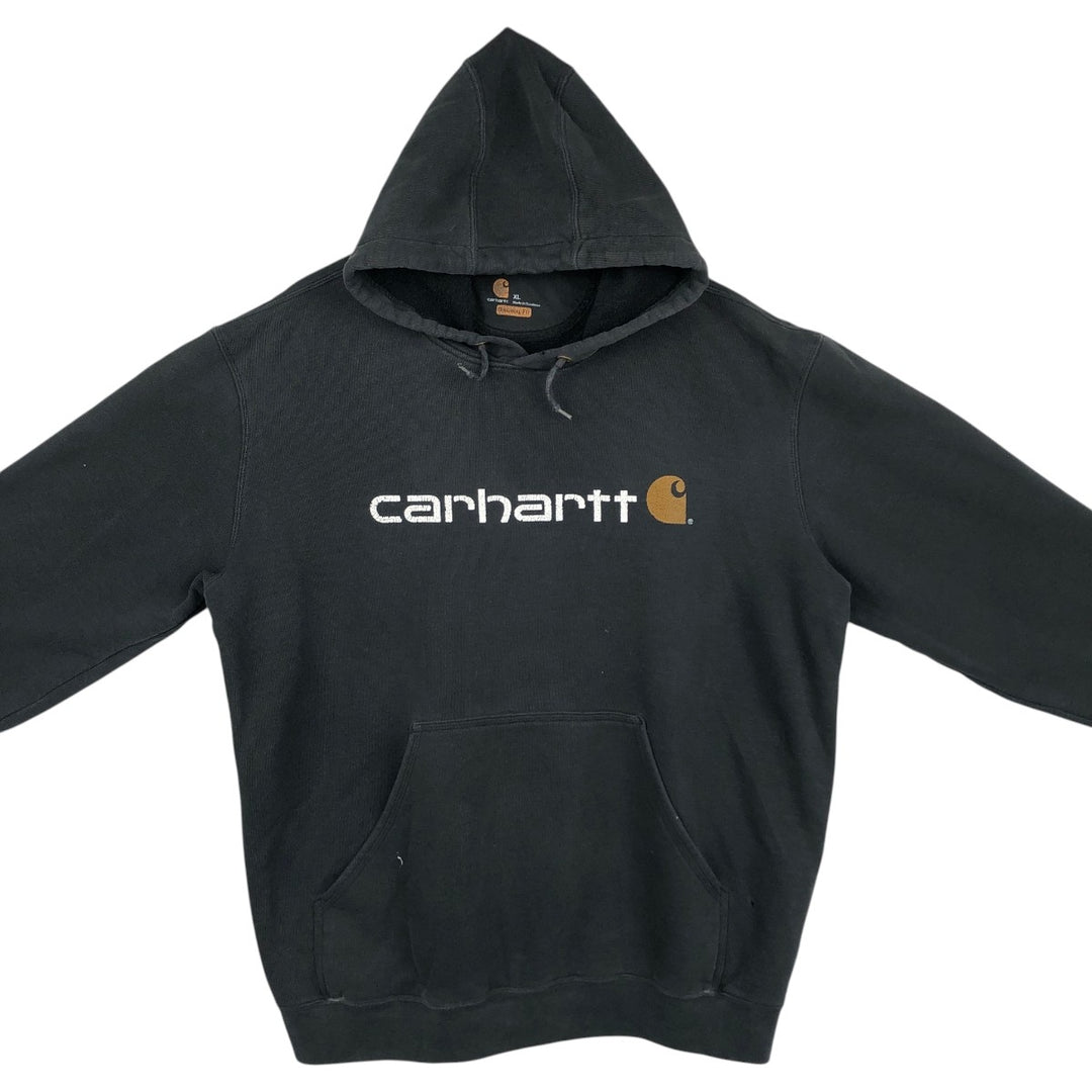 Carhartt ORIGINAL FIT sweatshirt pullover hoodie, men's XL size cotton Charcoal Vintage Second Hand