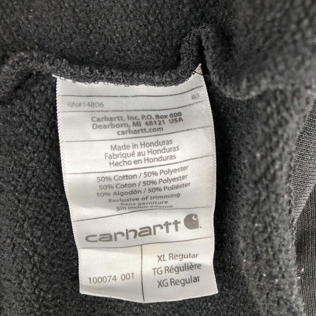 Carhartt ORIGINAL FIT sweatshirt pullover hoodie, men's XL size cotton Charcoal Vintage Second Hand