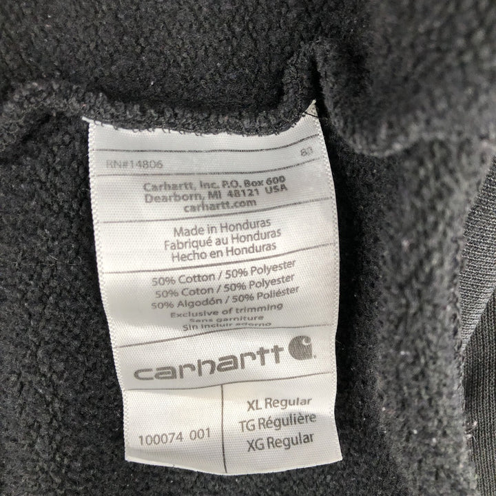 Carhartt ORIGINAL FIT sweatshirt pullover hoodie, men's XL size cotton Charcoal Vintage Second Hand