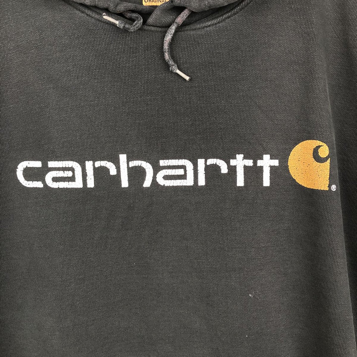 Carhartt ORIGINAL FIT sweatshirt pullover hoodie, men's XL size cotton Charcoal Vintage Second Hand
