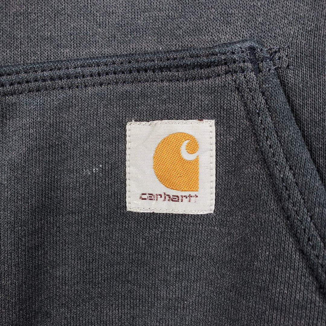 Carhartt ORIGINAL FIT sweatshirt pullover hoodie, men's size L cotton Charcoal Vintage Second Hand