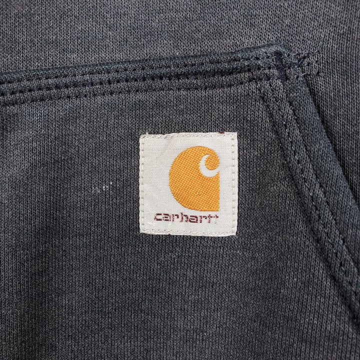 Carhartt ORIGINAL FIT sweatshirt pullover hoodie, men's size L cotton Charcoal Vintage Second Hand