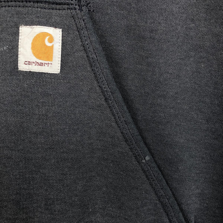 Carhartt ORIGINAL FIT sweatshirt pullover hoodie, men's size L cotton Charcoal Vintage Second Hand