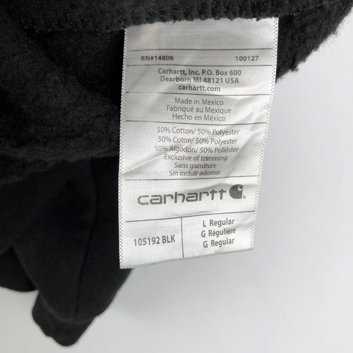 Carhartt LOOSE FIT sweatshirt pullover hoodie, men's size L cotton black type Vintage Second Hand