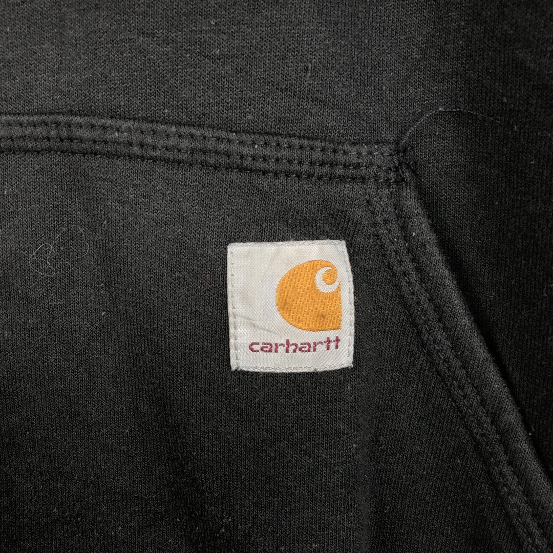 Carhartt LOOSE FIT sweatshirt pullover hoodie, men's size L cotton black type Vintage Second Hand