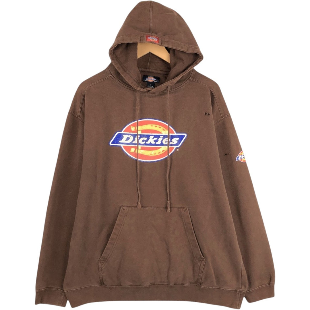 Dickies Sweat Pullover Hoodie Men's Size L cotton brown type Vintage Second Hand